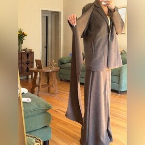 Brown Two-Piece Suit Set